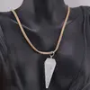 Set pandantiv si cercei cu agatatoare Selenit forma pendul, imagine 2