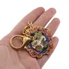 Amuleta Breloc Feng Shui cu caine Fu pentru independenta si succes din metal, 12cm, imagine 3