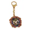 Amuleta Breloc Feng Shui cu caine Fu pentru independenta si succes din metal, 12cm