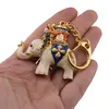 Amuleta Breloc Feng Shui cu Elefantul victorios din metal, 10cm, imagine 3