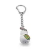 Amuleta Breloc Feng Shui cu Wu lou alb din metal, 10cm