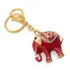 Amuleta Breloc Feng Shui Elefant rosu din metal, 12cm, imagine 2