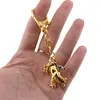 Amuleta Feng Shui Bivol si Sobolan din metal, 10cm, imagine 3
