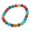 Bratara Agat colorat 8mm, pe elastic, 19cm