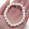 Bratara Coral 8mm, pe elastic, 19cm, imagine 3