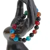Bratara din Agat colorat si Onix 10mm, pe elastic, 19cm, imagine 2