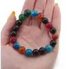 Bratara din Agat colorat si Onix 10mm, pe elastic, 19cm, imagine 3