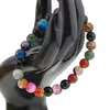 Bratara din Agate colorate si Onix 8mm, pe elastic, 19cm, imagine 2