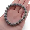 Bratara din Jasp earth 8-9mm, pe elastic, 19cm, imagine 3