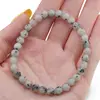 Bratara din Jasp kiwi 6mm, pe elastic, 19cm, imagine 3