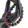 Bratara din Ochi de tigru colorat 10mm, pe elastic, 19cm, imagine 2