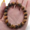 Bratara din Ochi de tigru mat 10mm, pe elastic, 19cm, imagine 3