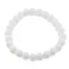 Bratara din Onix alb mat 8mm, pe elastic, 19cm