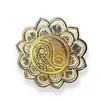 Decoratiune din lemn sculptat cu Ying Yang auriu