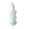 Pandantiv din Larimar sfere si argint 925, 5-6mm