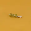 Pandantiv din Peridot discuri fatetate, bumbi si argint 925, 5-6mm, imagine 2
