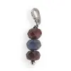Pandantiv din Rubin si Safir discuri cu argint 925, 6mm