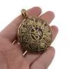 Pandantiv Feng Shui din metal antichizat cu cele 8 simboluri norocoase, 4,5cm, imagine 3