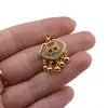 Pandantiv Feng Shui din metal auriu lacat pentru prosperitate, 25mm, imagine 3