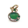 Pandantiv Feng Shui din metal auriu sac de bani cu zirconii, 25mm