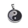 Pandantiv Feng Shui Ying Yang argintiu, 25mm