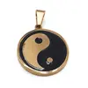 Pandantiv Feng Shui Ying Yang auriu, 25mm