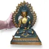 Statueta din bronz Buddha cu mandala, imagine 3