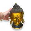Statueta din bronz Cap Buddha Kalakrithi, 30cm, imagine 3