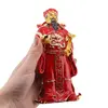 Statueta Feng Shui CAI Shen Choy San Statue Zeul bogatiei din metal, 18cm, imagine 3
