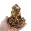 Statueta Feng Shui Chi Lin din alama, 8,5cm, imagine 3