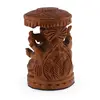 Statueta Feng Shui Ganesha din lemn, 8cm, imagine 2