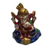 Statueta  Ganesha rosu cu albastru