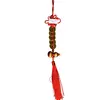 Amuleta feng shui Wu Lou din lemn si cinci monede