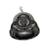 Pandantiv din obsidian Buddha vesel