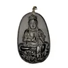 Pandantiv din obsidian Buddha in meditatie