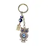 Breloc feng shui Bufnita cu charm si ochi protectori