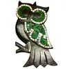 Decoratiune bufnita din lemn cu verde