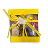 Cutie decorativa cu conifere, galben