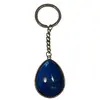 Breloc Lapis Lazuli piatra in forma de picatura cu montura, 40mm