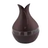 Difuzor Mini USB Humidifer, 300 ml, functie de umidificator, aroma difuzor, LED 7 culori, maro inchis