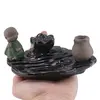 Suport ardere conuri parfumate cascada - backflow, Călugăr Zen si Vas din lut, imagine 3