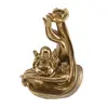 Suport ardere conuri parfumate cascada - backflow si betisoare parfumate, Buddha vesel auriu, imagine 2