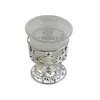 Suport pentru lumanare tip pastila si candela, argintiu, perforat 7,5cm, imagine 2
