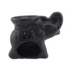 Vas aromaterapie din ceramica cu model Elefant negru mat, imagine 2