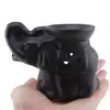 Vas aromaterapie din ceramica cu model Elefant negru mat, imagine 3