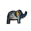 Statueta elefant negru cu buline albastre