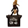 Statueta africana din lemn cu calendar, silueta