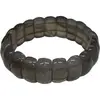 Bratara lata Agat gri oval fatetat pe elastic