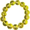 Bratara pe elastic cu margele galbene transparente 14mm