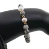 Bratara pe elastic Perle de cultura, bumbi aurii si Jasp sesame sfere 8mm, imagine 3